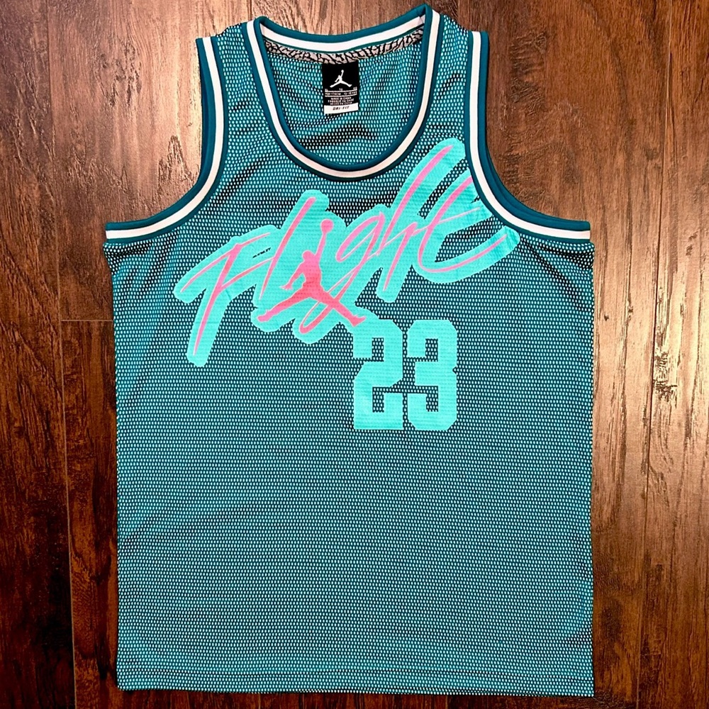 Jordan Flight Jersey Teal Pink